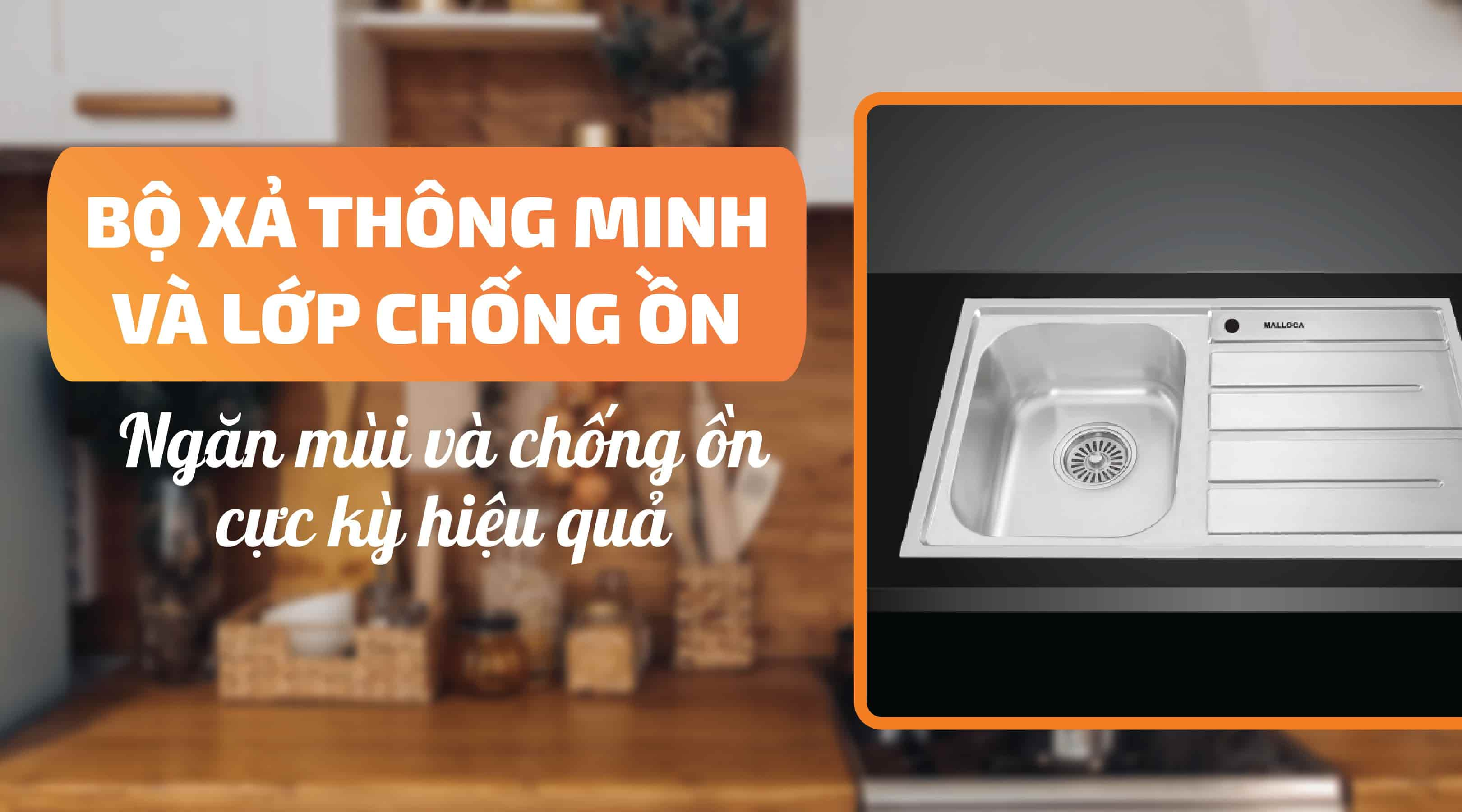 Chậu rửa chén Malloca MS 1017 NEW - Bộ xả thông minh